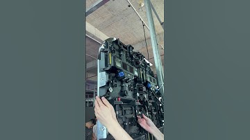 Rounded rectangle LED screen for events.