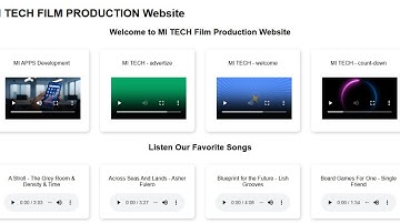 Kwiga Gukora website Yerekana  Films and Audio Website| Ukoresheje HTML and CSS