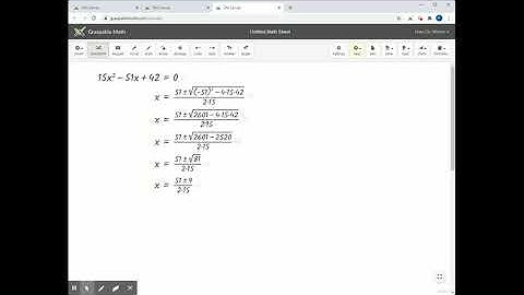 Graspable Math Solving quadratic equation