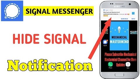 signal message notification hide kaise kare | how to hide signal messages on notification bar