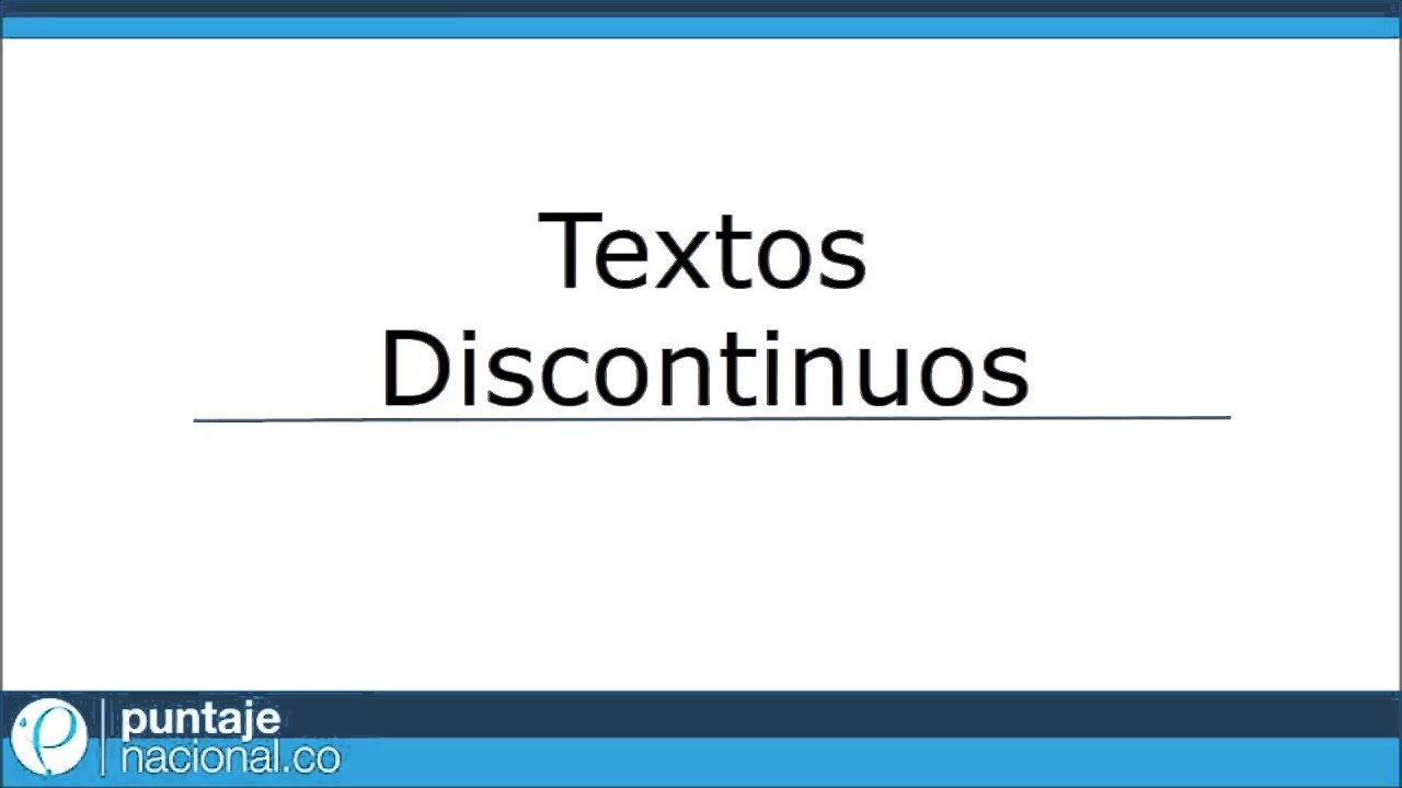 Clasificacion Textual Textos Discontinuos Youtube