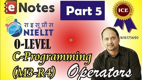 Part 5- C-Programming (Operator-Logical,Assignment,Conditional)