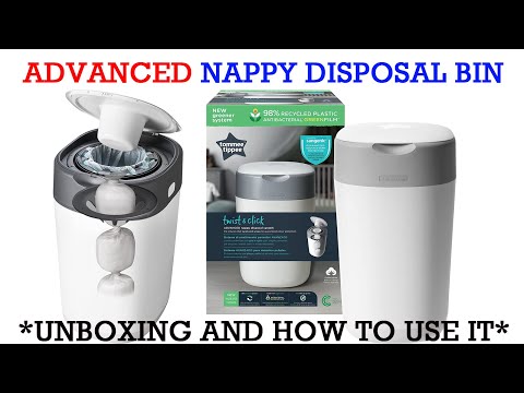 Tommee Tippee Twist and Click Advanced Nappy Disposal Bin System Unboxing  and Review - How to use it 