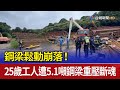 鋼梁鬆動崩落 25歲工人遭5 1噸鋼梁重壓斷魂 鋼梁鬆動崩落 25歲工人遭5 1噸鋼梁重壓斷魂