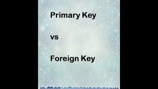 Differences between Primary Key and Foreign Key #juzshinevideos  #sql