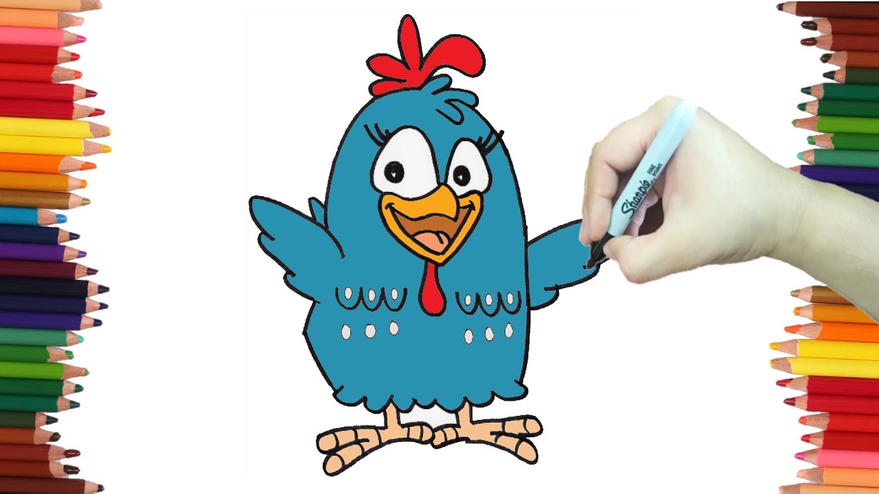 Como dibujar A LA GALLINA PINTADITA paso a paso y MUY FACIL - Dibujos para  Colorear - thptnganamst.edu.vn