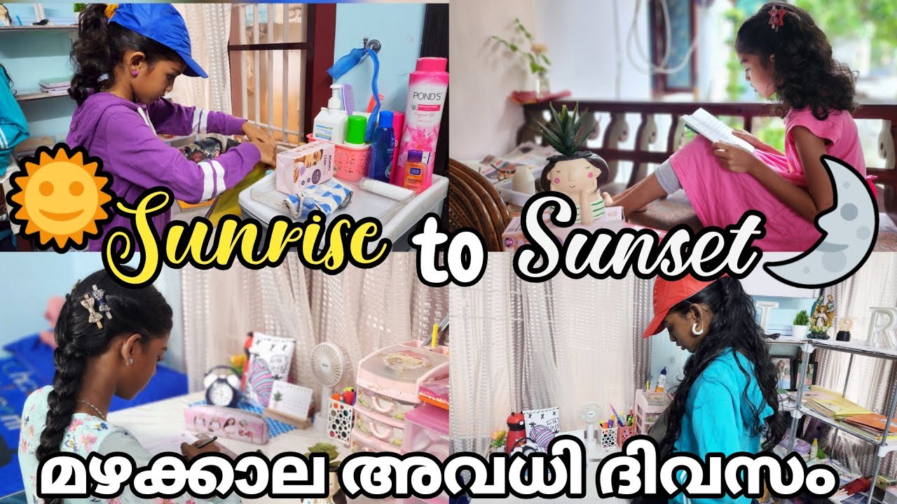 🌧️Kids Holiday Routine | Mid term exam study routine | Rainy day activities | Rainy day easy crafts