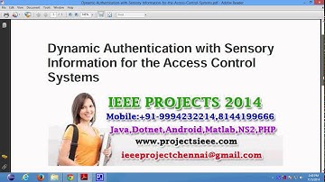 Dynamic Authentication with Sensory Information for the Access Control Systems