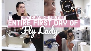 My FIRST DAY Doing FLYLADY! (Daily Home Management ROUTINE)