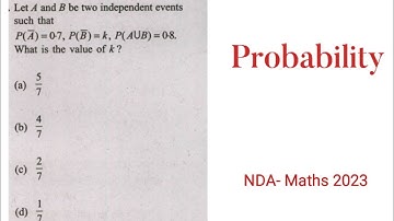 Let A and B be two independent events such that P(A