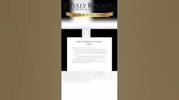 Federal Court Shutdown - Deadlines and Electronic Filing