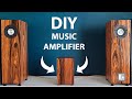 Diy speaker amplifier build  an alternative to active book shelf or desktop speakers wood veneered