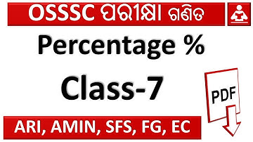 mathematics Class For Ari, Amin, statistical field surveyor, forest Guard, Excise Constable #OSSSC