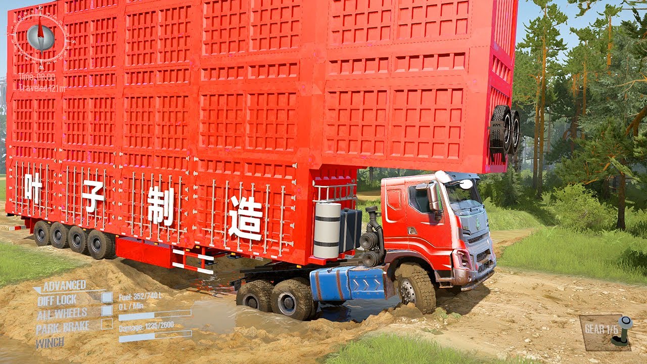 Модифицированный грузовик MudRunner | Невыполнимое дорожное испытание! Пройти смогут только самые...