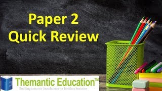 IB Psychology - Tips - Paper Two - Quick Review