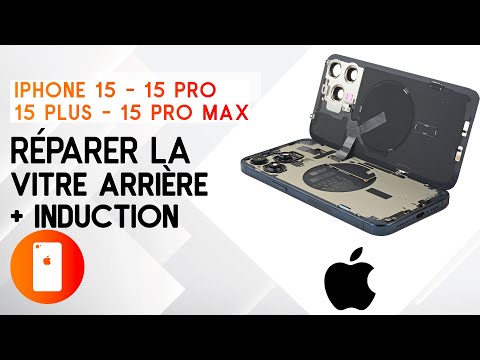 Vitre arrière avec support + NFC iPhone 15 rose - Apple