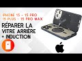 Vitre arrière avec support + NFC iPhone 15 rose - Apple