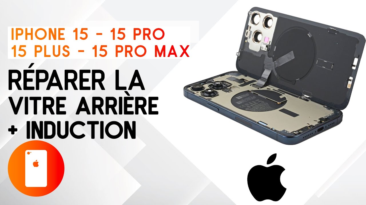 Couvercle Verre Arrière De Remplacement Pour IPhone 15 Pro 6.1" - Titane Bleu - Inclut Kit Outils De Réparation - Compatible Modèles A2848, A3101, A3102, A3104