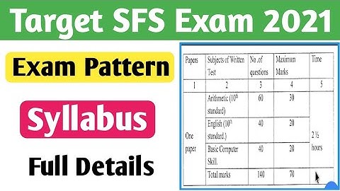 Statistical Field Surveyor (SFS) Exam Syllabus 2021 || OSSSC SFS Exam Syllabus 2021 ||