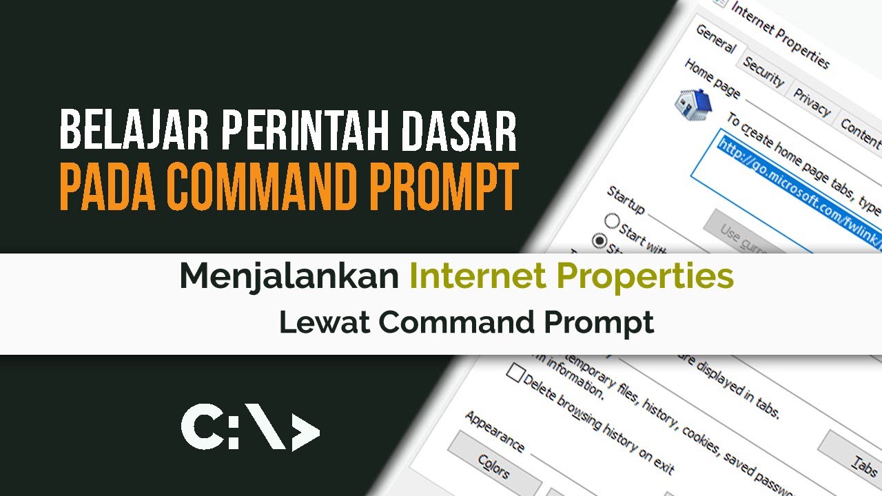 Belajar Command Prompt 78 | Menjalankan Internet Properties lewat CMD ...