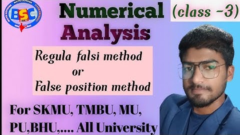 #bscmathexpress Regula falsi method or false position method Numerical analysis 3rd year by kaushal