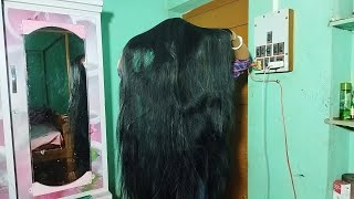 4Ft Long Hair Bun Drop And Gorgeous Thick And Shine Long Hair Play For Beautiful Indian Girl |