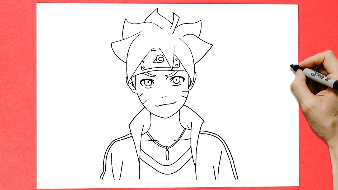 ASMR Drawing Boruto Time Skip 🤡 #asmr #drawing #boruto #borutonaruton