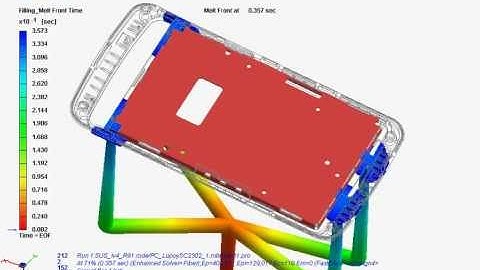 Moldex3D Multi-component molding simulation of smart phone central structure