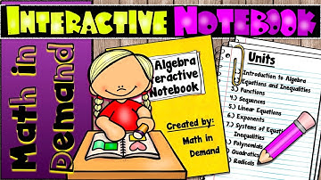 Math in Demand ALGEBRA INTERACTIVE NOTEBOOK