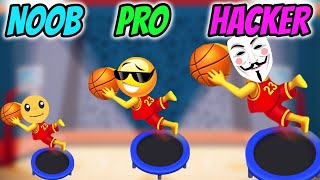 Jump Dunk 3D - NOOB vs PRO vs HACKER screenshot 2