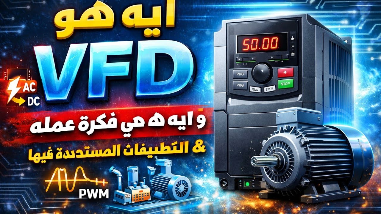 إيه هو VFD؟ إزاي بيتحكم في سرعة الموتور ويوفر طاقة؟
