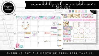Planning Out the Month Take 2! 😜| April 2022 | Monthly Digital Plan with Me | iPad & Goodnotes |