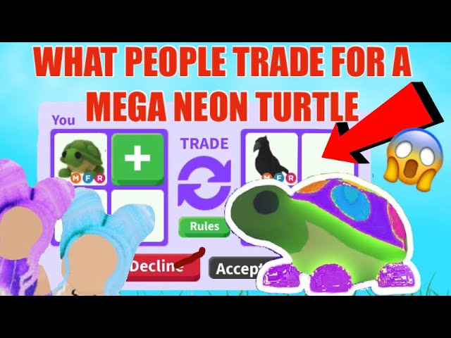 8 Offers For Mega Neon TURTLE, Nice Offers 🤩, Adopt Me Trading