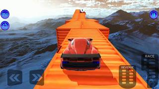 Crazy Car Driving Simulator - Impossible Stunt Sky Tracks - Android Gameplay screenshot 2