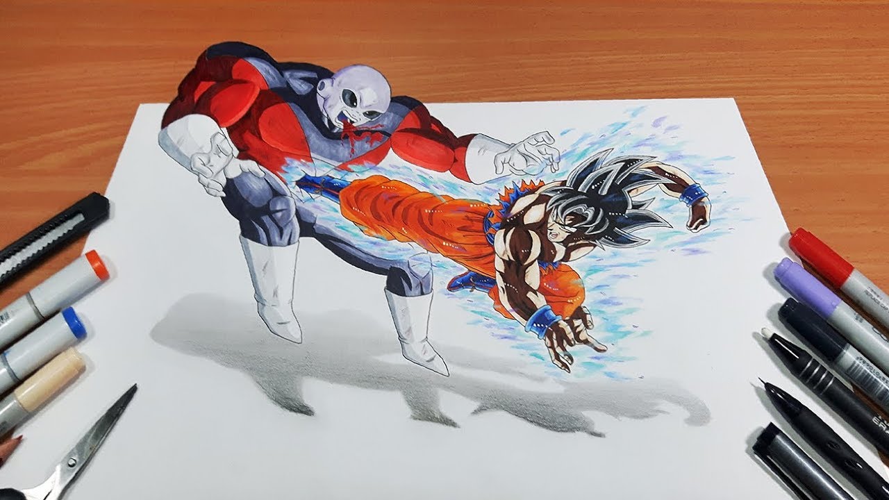 Hanguk Style Art - Drawings, art, and Korea: Speed Drawing #14 - Goku Ultra  Instinct versus Jiren - [Dragon Ball Super]