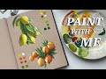 How to paint vibrant fruit with three colors  gouache