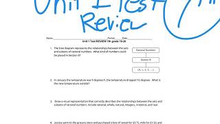 7th Grade Unit 1 Test Review