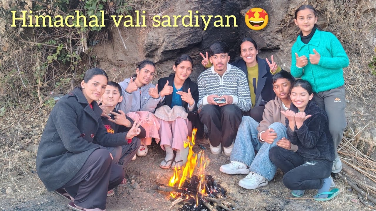 Gaon valo ke saath sardiyon ke mze 😍🥳|| Raat ko vapis ghr aaye😮 ||Anchal's Daily life ||