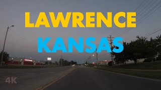 Cruising Lawrence, Kansas (4k USA)