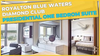 Diamond Club Luxury Presidential One Bedroom Oceanview Suite: Royalton Blue Waters Room Tour 4K