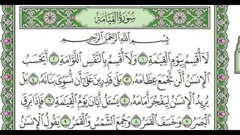 سورة  القيامة للقارئ أحمد جمال عدلى