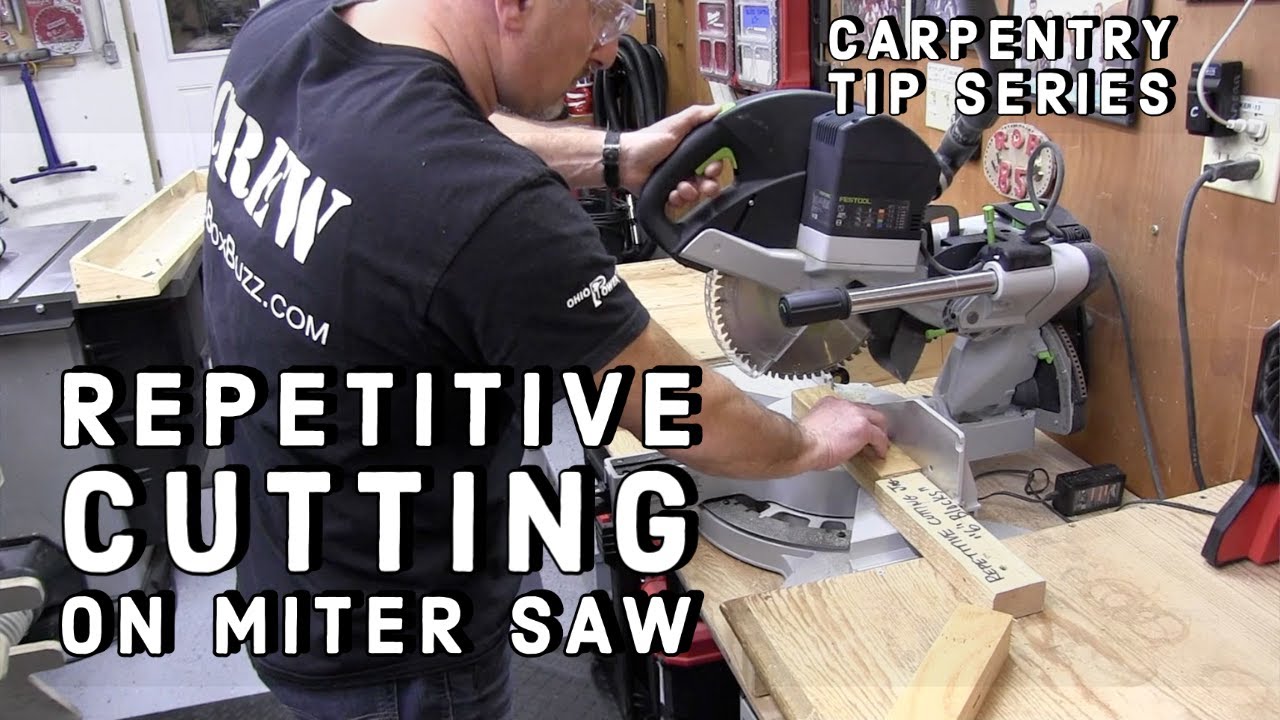Repetitive Cutting on Miter Saw TIP YouTube