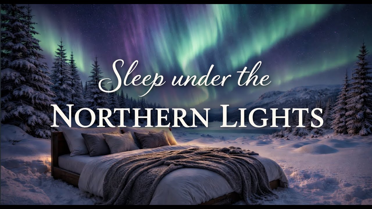 Sleep Under Northern Lights 🌌 | Deep Calm Sleep Ambience - YouTube