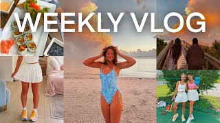 a week at home vlog: pickleball, prettiest sunsets, and being productive!