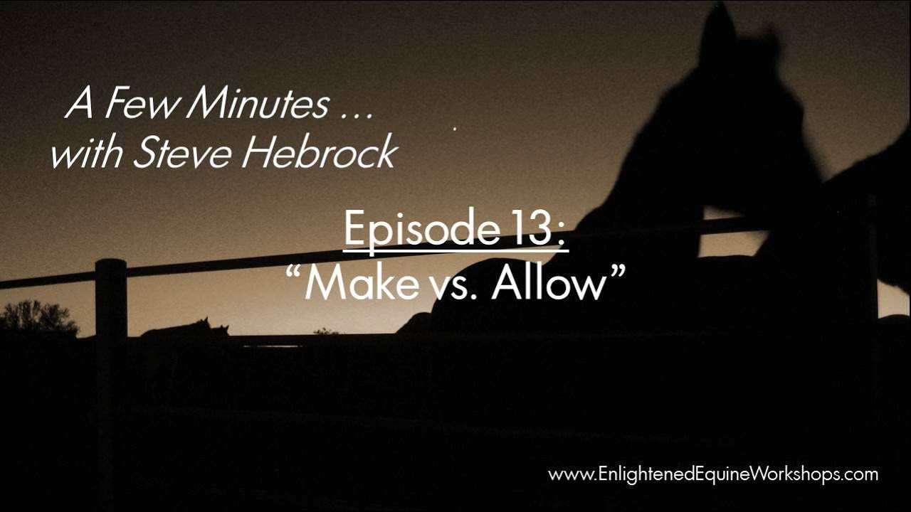 Please Allow A Few Minutes Reference: A Few Minutes With Steve Hebrock Episode 13 Make Vs