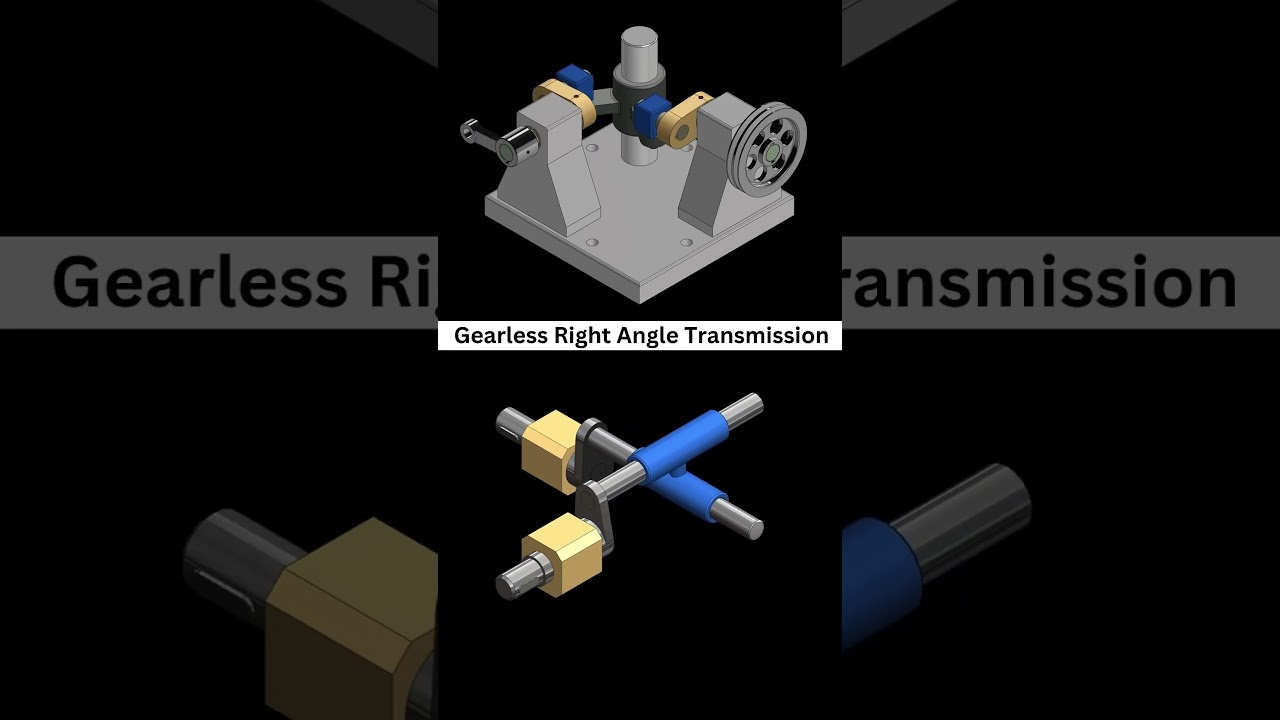 Gearless Right Angle Transmission | Mechanical Mechanism 3D Cad Design