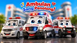 Roda Roda Ambulan Berputar 🚑🎵| Lagu Anak Edukatif Terbaru - Roda Roda Ambulan Si Penolong Berputar 🎨