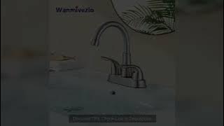 Wanmivezlo Integrated Basin Brass Sink Faucet With Double Handle Hot And Cold Water Deck Installatio