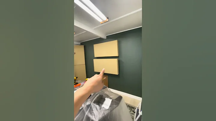 Recording Studio Install Progress with 13 of our 4” & 8” Standard Beige All Broadband Bass Traps!