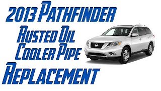 Nissan VQ V6 oil cooler pipe replacement - Rusted oil cooler coolant pipe replacement. Nissan VQ V6 oil cooler pipe replacement - Rusted oil cooler coolant pipe replacement.
